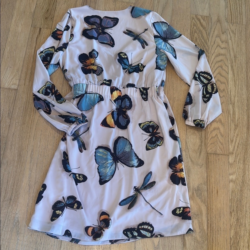 G by Guiliana Butterfly Print Wrap Dress women size medium - Picture 13 of 16